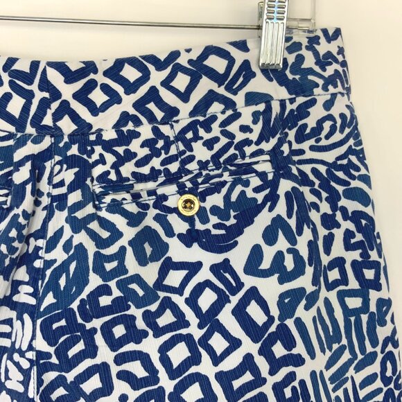 Lilly Pulitzer Chipper Short Home Slice Indigo Sz 8 - Picture 5 of 16